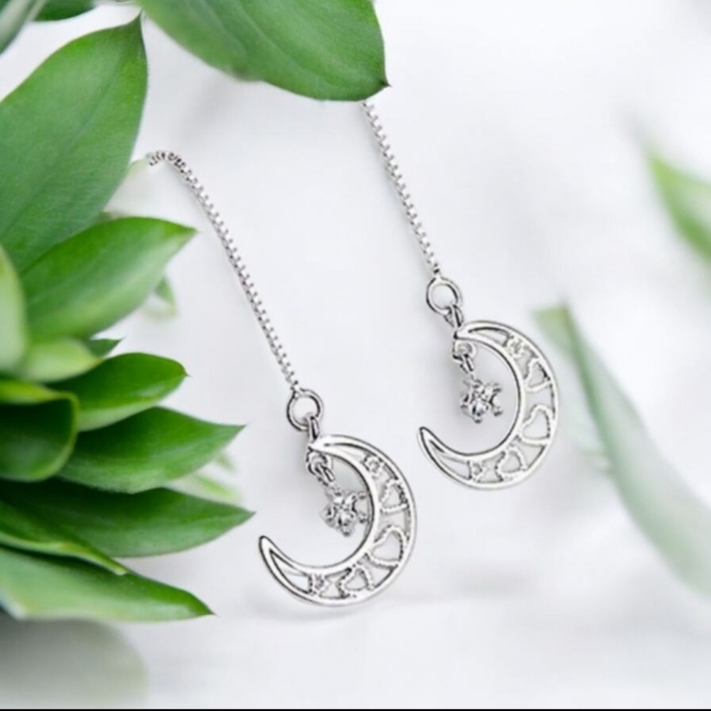 Beautiful Silver Threader Earrings - Picture 3 of 11